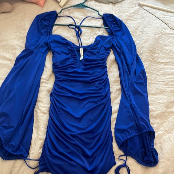 Lucy in the Sky Dresses & Skirts - royal blue puff sleeve mini dress!